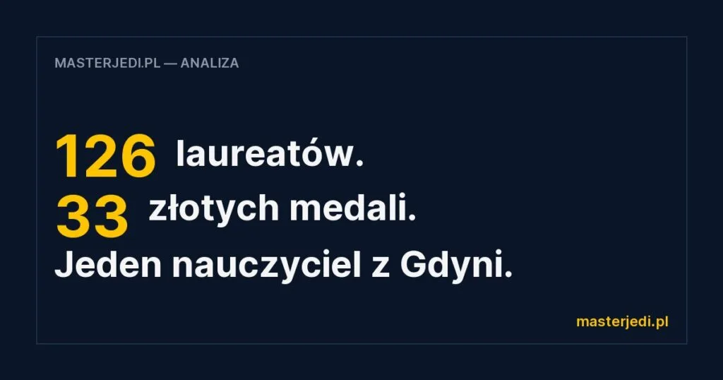 126 laureatów, 33 złote medale, jeden nauczyciel z Gdyni