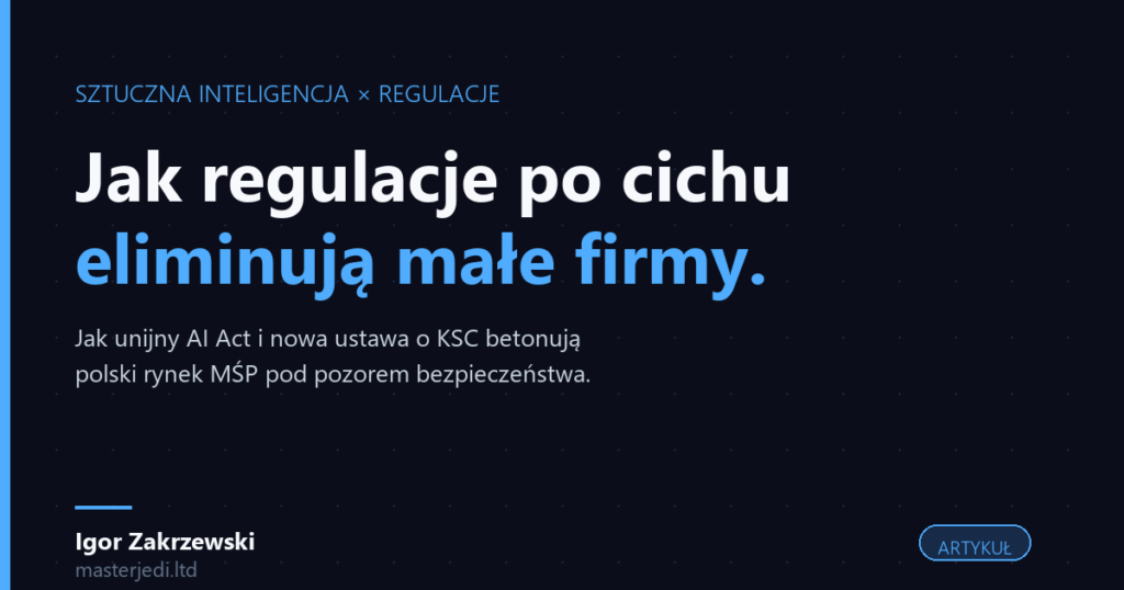 Jak nowe regulacje eliminują małe firmy z rynku — blog masterjedi.ltd