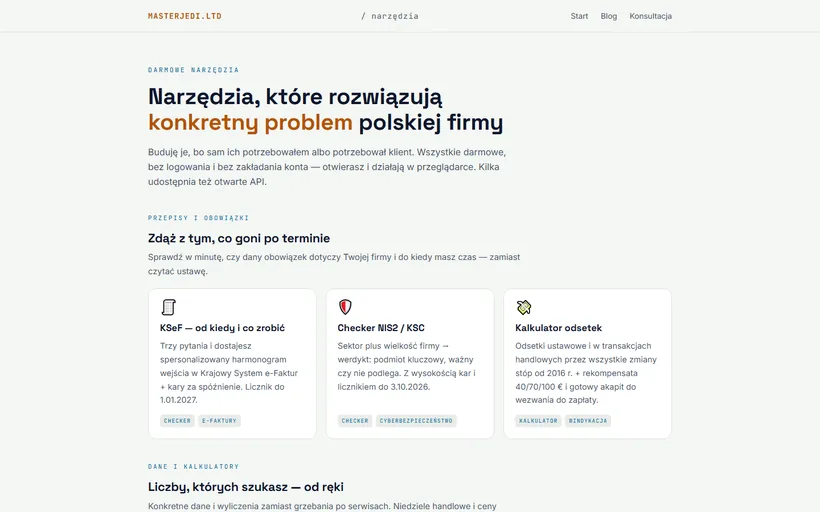 Narzędzia dla firm — masterjedi.ltd