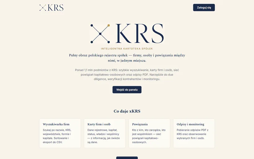 xKRS — inteligentna kartoteka spółek z KRS