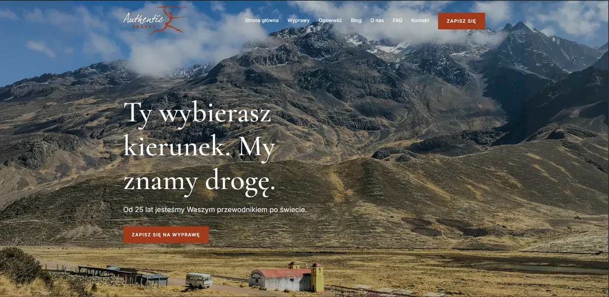 Authentic Travel — strona dla organizatora wypraw
